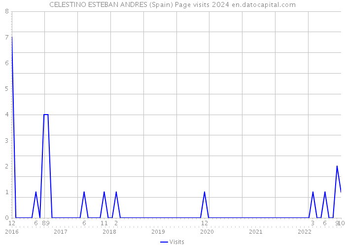 CELESTINO ESTEBAN ANDRES (Spain) Page visits 2024 