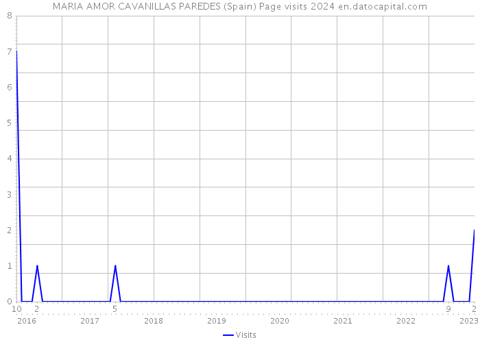 MARIA AMOR CAVANILLAS PAREDES (Spain) Page visits 2024 