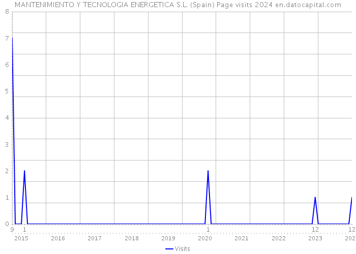 MANTENIMIENTO Y TECNOLOGIA ENERGETICA S.L. (Spain) Page visits 2024 
