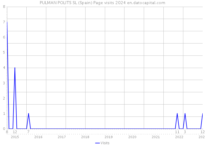 PULMAN POLITS SL (Spain) Page visits 2024 