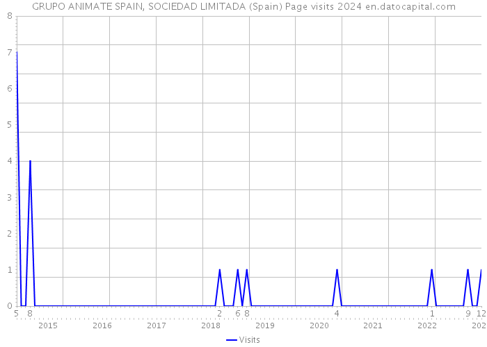 GRUPO ANIMATE SPAIN, SOCIEDAD LIMITADA (Spain) Page visits 2024 