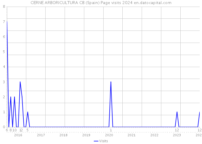 CERNE ARBORICULTURA CB (Spain) Page visits 2024 