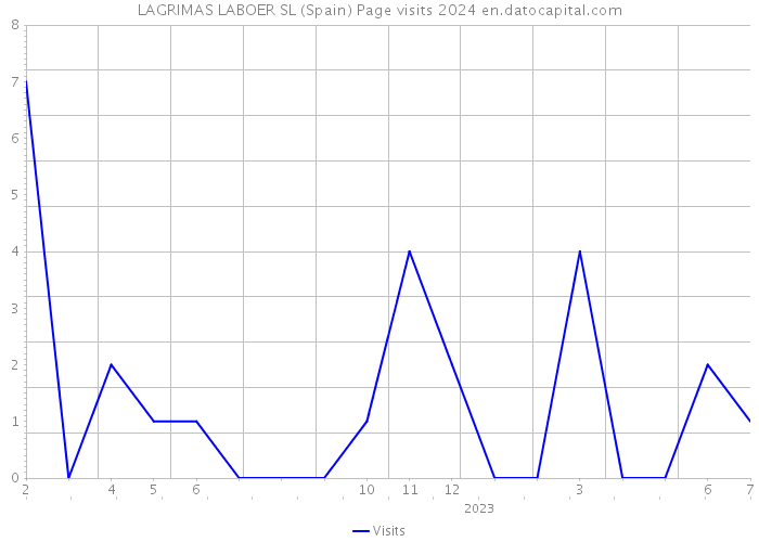 LAGRIMAS LABOER SL (Spain) Page visits 2024 