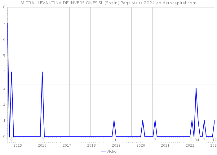 MITRAL LEVANTINA DE INVERSIONES SL (Spain) Page visits 2024 
