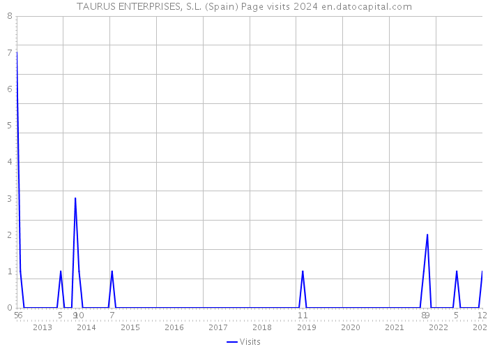TAURUS ENTERPRISES, S.L. (Spain) Page visits 2024 