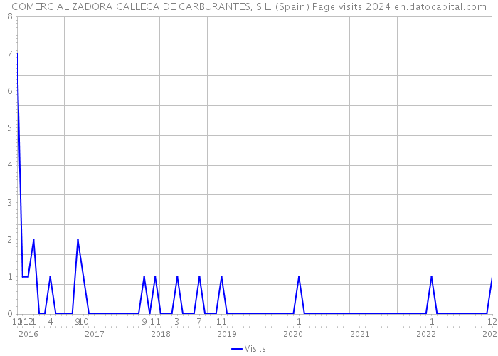 COMERCIALIZADORA GALLEGA DE CARBURANTES, S.L. (Spain) Page visits 2024 