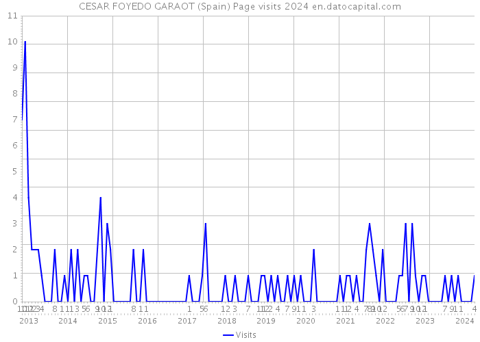 CESAR FOYEDO GARAOT (Spain) Page visits 2024 