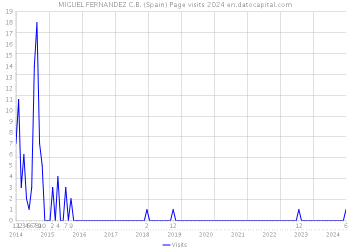 MIGUEL FERNANDEZ C.B. (Spain) Page visits 2024 