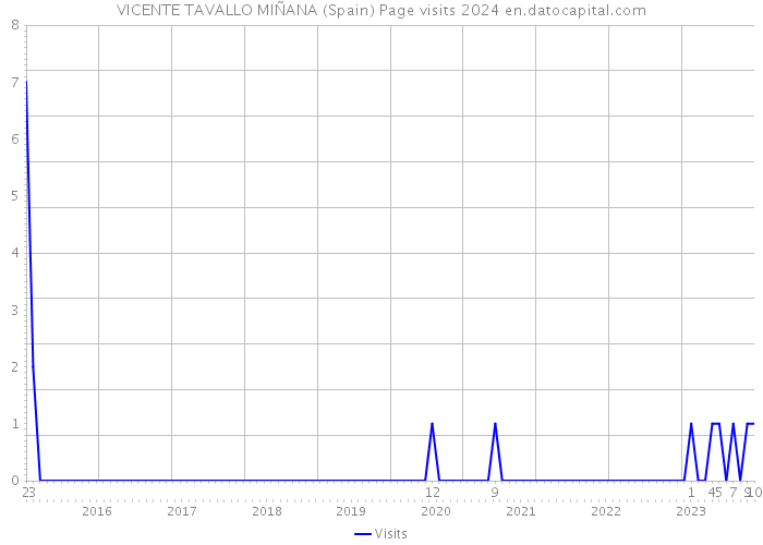 VICENTE TAVALLO MIÑANA (Spain) Page visits 2024 