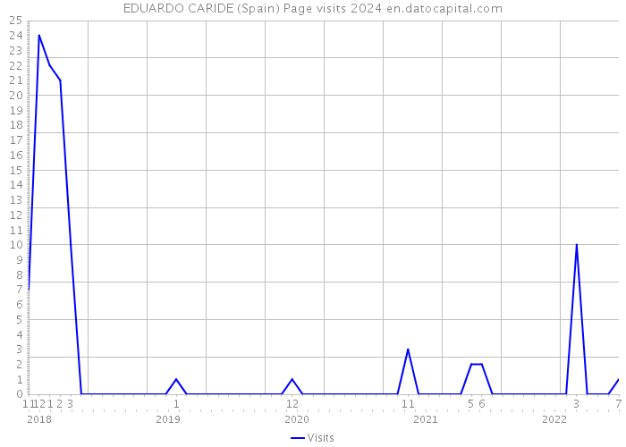 EDUARDO CARIDE (Spain) Page visits 2024 