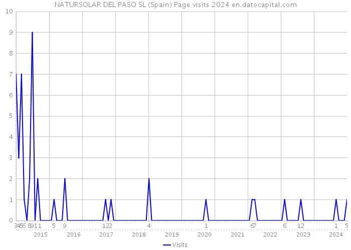 NATURSOLAR DEL PASO SL (Spain) Page visits 2024 