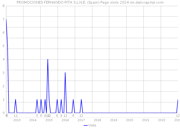 PROMOCIONES FERNANDO PITA S.L.N.E. (Spain) Page visits 2024 