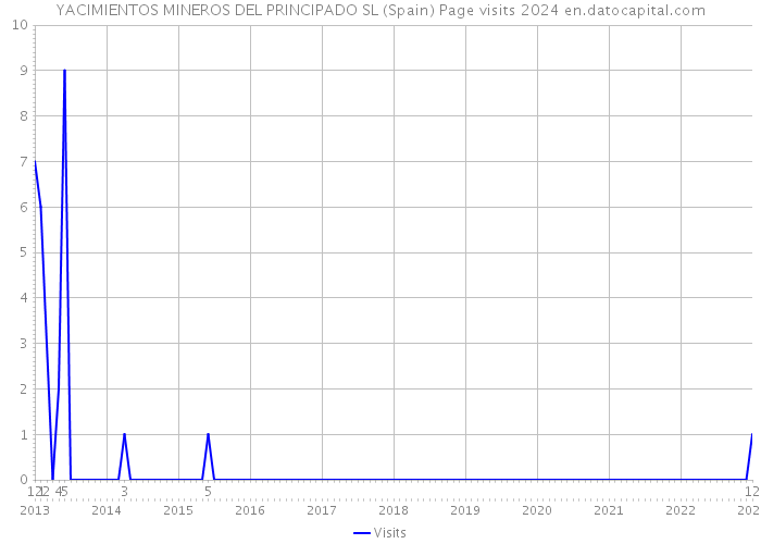 YACIMIENTOS MINEROS DEL PRINCIPADO SL (Spain) Page visits 2024 
