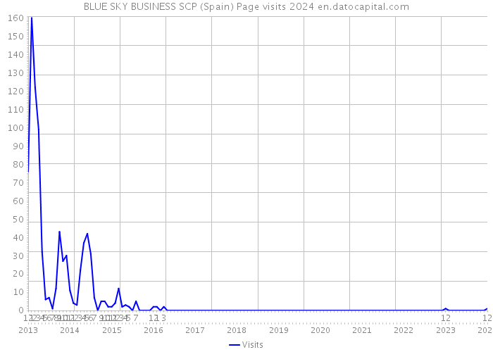 BLUE SKY BUSINESS SCP (Spain) Page visits 2024 