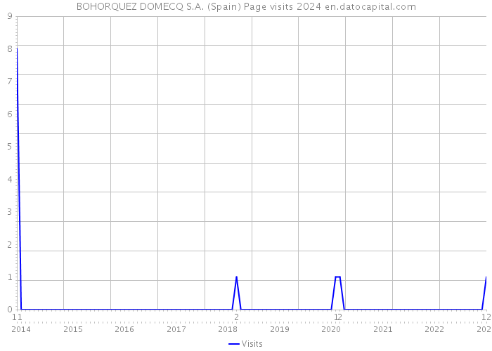 BOHORQUEZ DOMECQ S.A. (Spain) Page visits 2024 