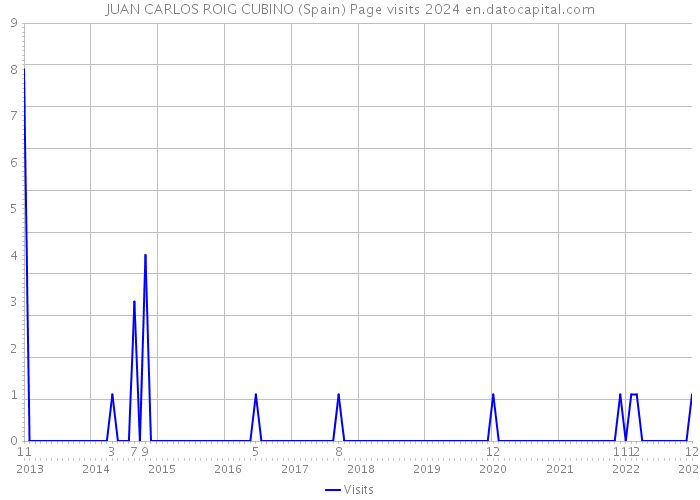 JUAN CARLOS ROIG CUBINO (Spain) Page visits 2024 