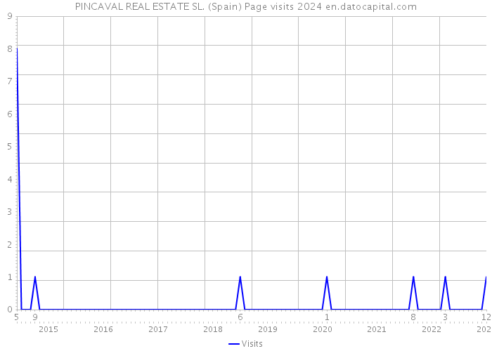 PINCAVAL REAL ESTATE SL. (Spain) Page visits 2024 