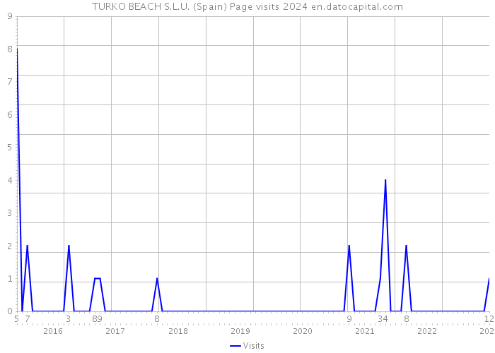 TURKO BEACH S.L.U. (Spain) Page visits 2024 