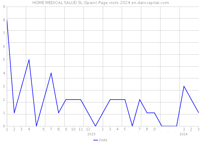 HOME MEDICAL SALUD SL (Spain) Page visits 2024 
