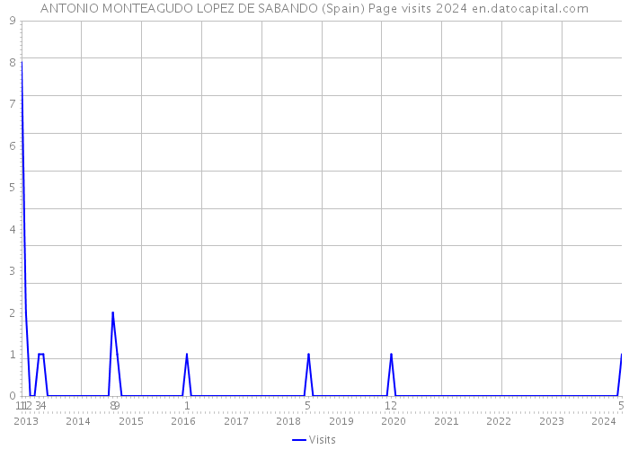 ANTONIO MONTEAGUDO LOPEZ DE SABANDO (Spain) Page visits 2024 