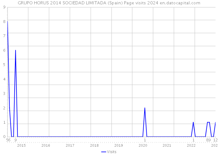 GRUPO HORUS 2014 SOCIEDAD LIMITADA (Spain) Page visits 2024 