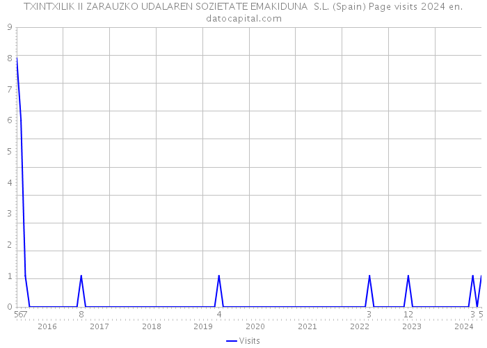 TXINTXILIK II ZARAUZKO UDALAREN SOZIETATE EMAKIDUNA S.L. (Spain) Page visits 2024 