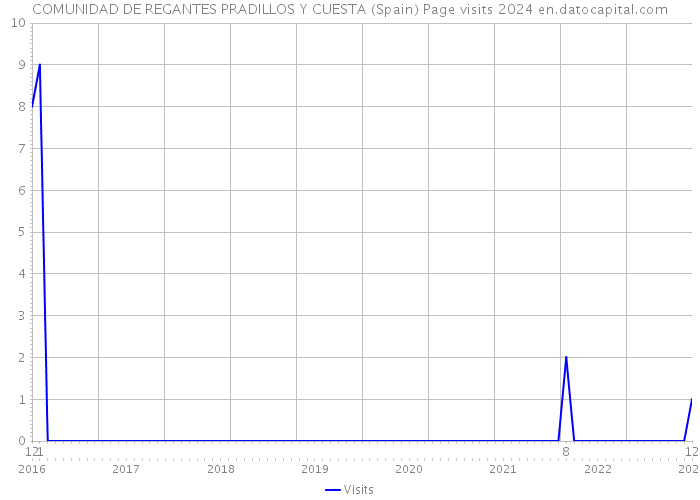 COMUNIDAD DE REGANTES PRADILLOS Y CUESTA (Spain) Page visits 2024 