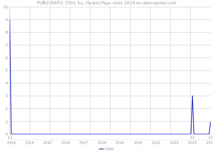 PUBLIGRAFIC 2001 S.L. (Spain) Page visits 2024 