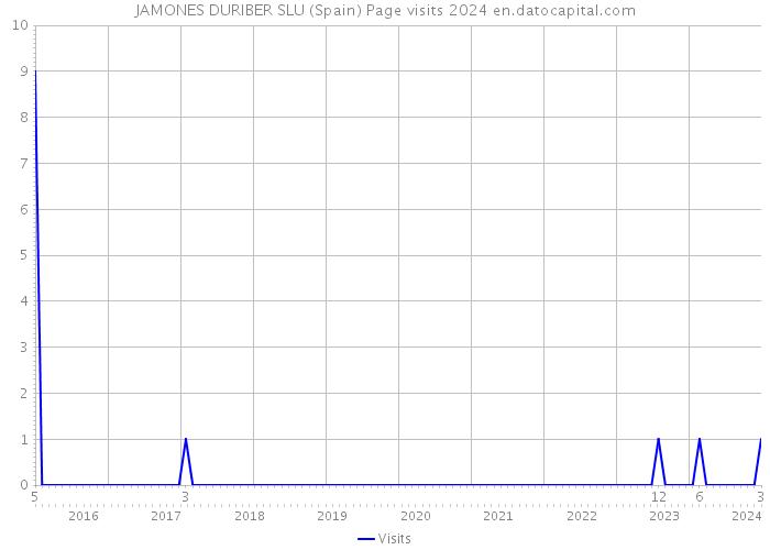 JAMONES DURIBER SLU (Spain) Page visits 2024 