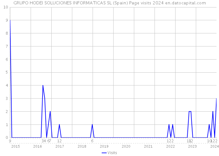 GRUPO HODEI SOLUCIONES INFORMATICAS SL (Spain) Page visits 2024 