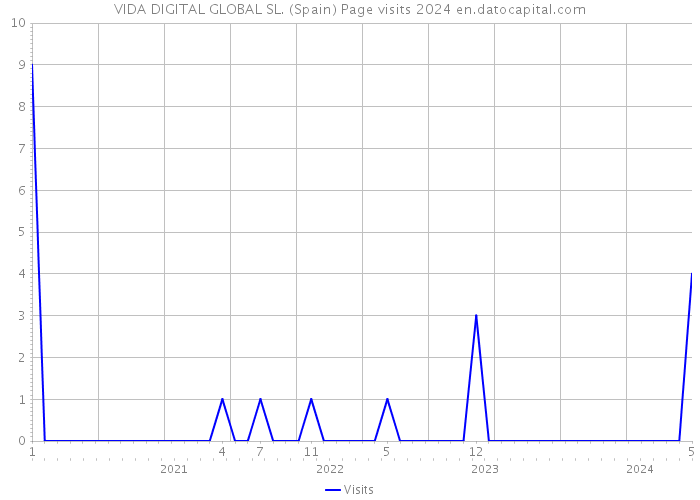 VIDA DIGITAL GLOBAL SL. (Spain) Page visits 2024 