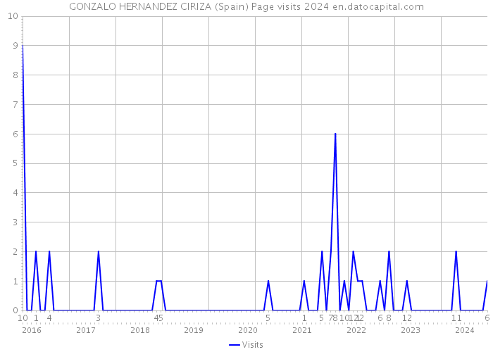 GONZALO HERNANDEZ CIRIZA (Spain) Page visits 2024 