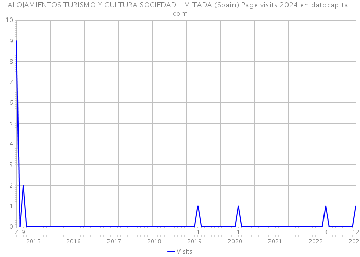 ALOJAMIENTOS TURISMO Y CULTURA SOCIEDAD LIMITADA (Spain) Page visits 2024 