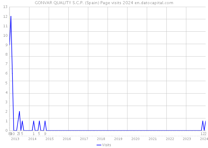 GONVAR QUALITY S.C.P. (Spain) Page visits 2024 