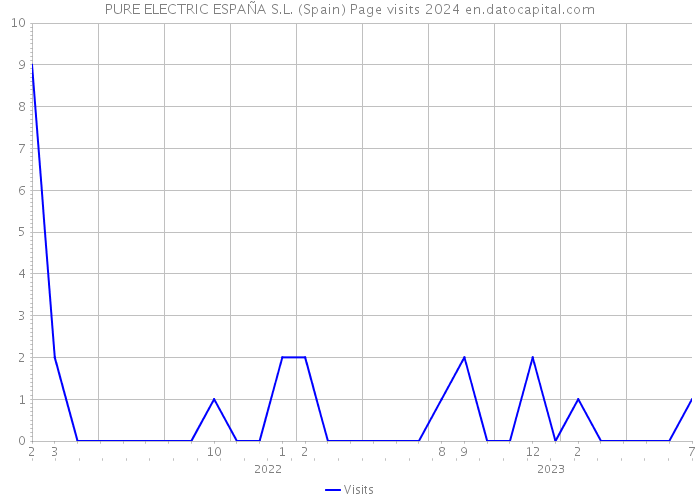 PURE ELECTRIC ESPAÑA S.L. (Spain) Page visits 2024 