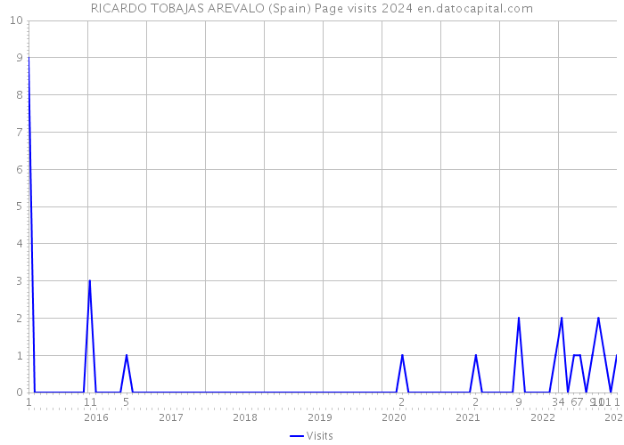 RICARDO TOBAJAS AREVALO (Spain) Page visits 2024 