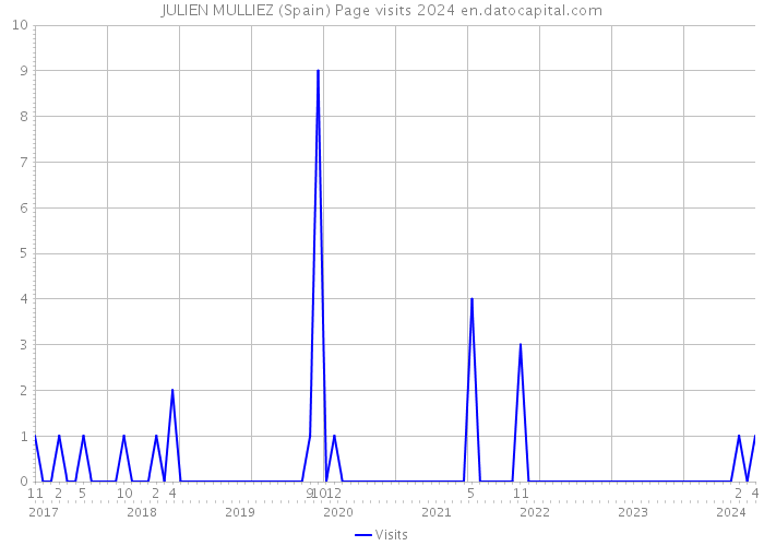 JULIEN MULLIEZ (Spain) Page visits 2024 