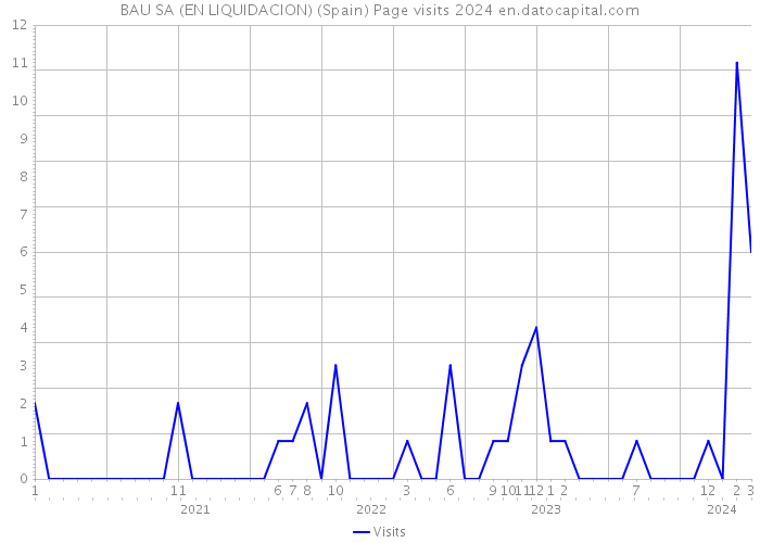 BAU SA (EN LIQUIDACION) (Spain) Page visits 2024 