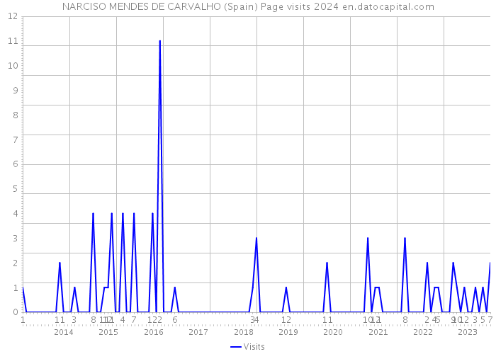 NARCISO MENDES DE CARVALHO (Spain) Page visits 2024 
