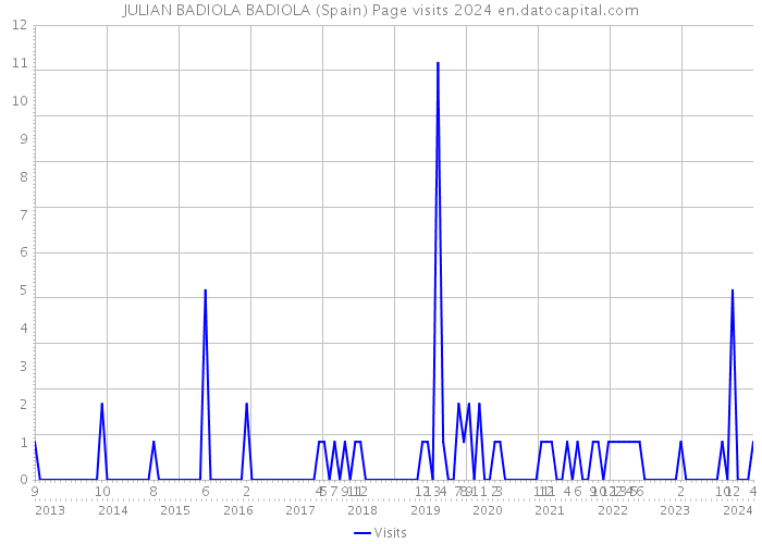 JULIAN BADIOLA BADIOLA (Spain) Page visits 2024 