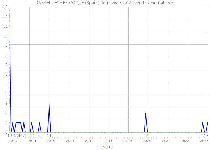 RAFAEL LESMES COQUE (Spain) Page visits 2024 