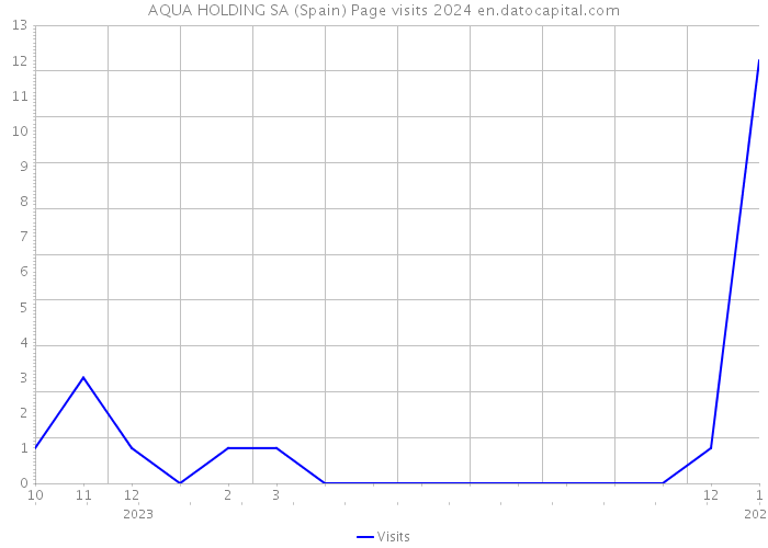 AQUA HOLDING SA (Spain) Page visits 2024 