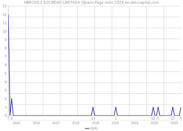 HERCOS 3 SOCIEDAD LIMITADA (Spain) Page visits 2024 