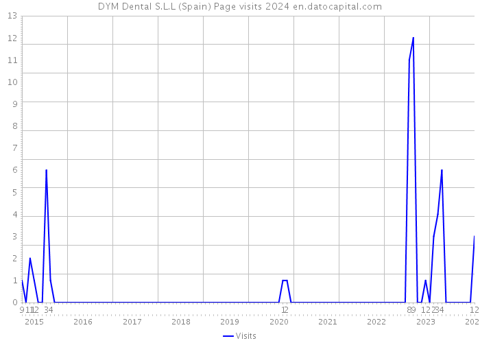 DYM Dental S.L.L (Spain) Page visits 2024 