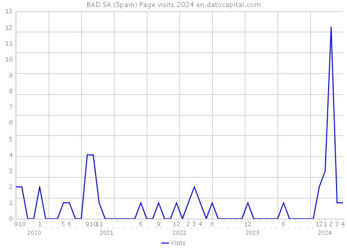 BAD SA (Spain) Page visits 2024 