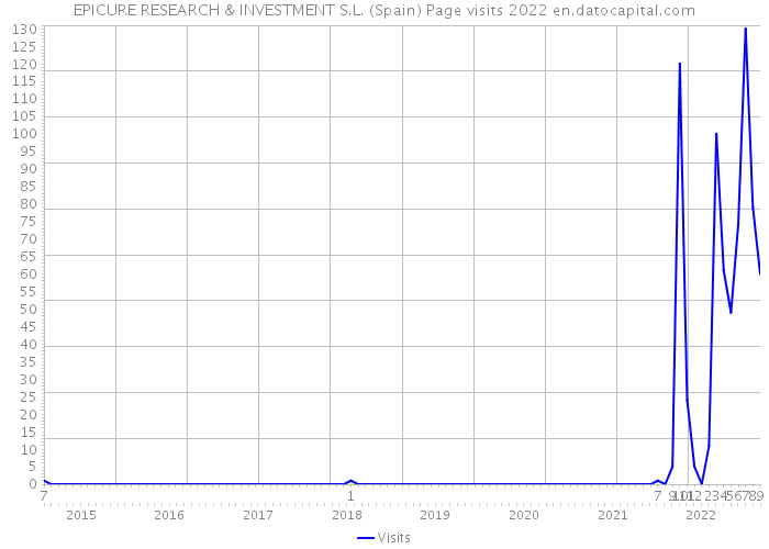EPICURE RESEARCH & INVESTMENT S.L. (Spain) Page visits 2022 