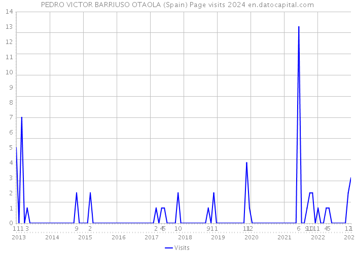 PEDRO VICTOR BARRIUSO OTAOLA (Spain) Page visits 2024 