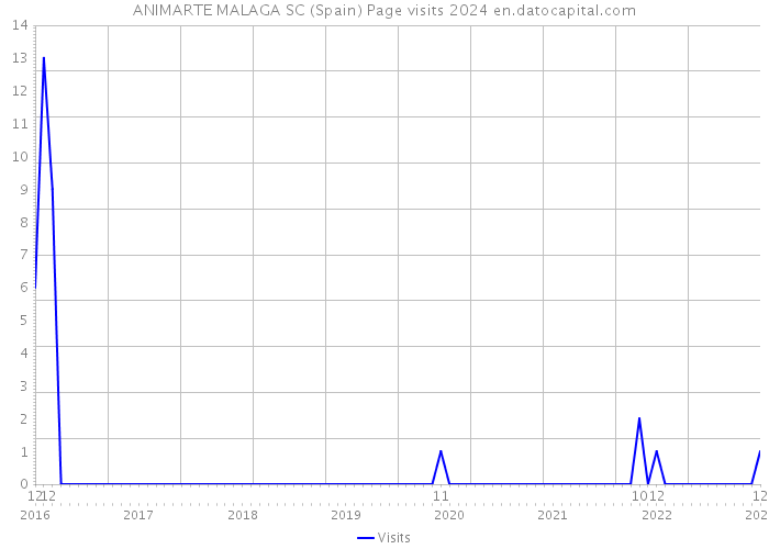 ANIMARTE MALAGA SC (Spain) Page visits 2024 
