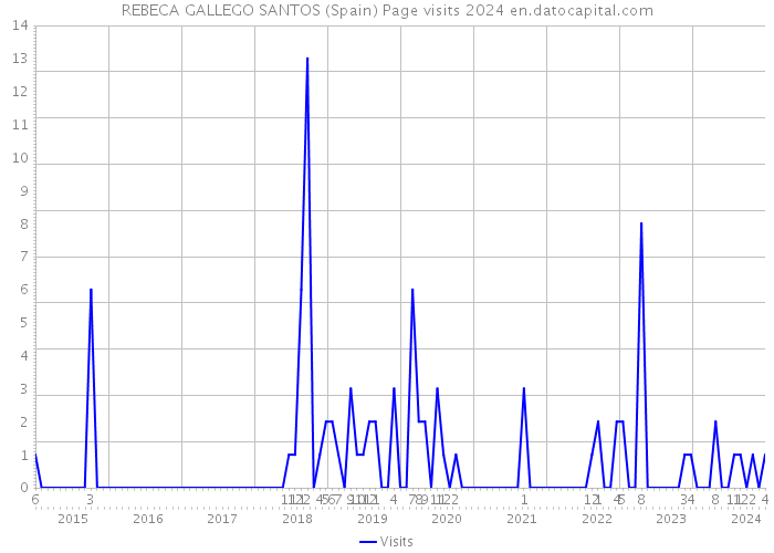 REBECA GALLEGO SANTOS (Spain) Page visits 2024 