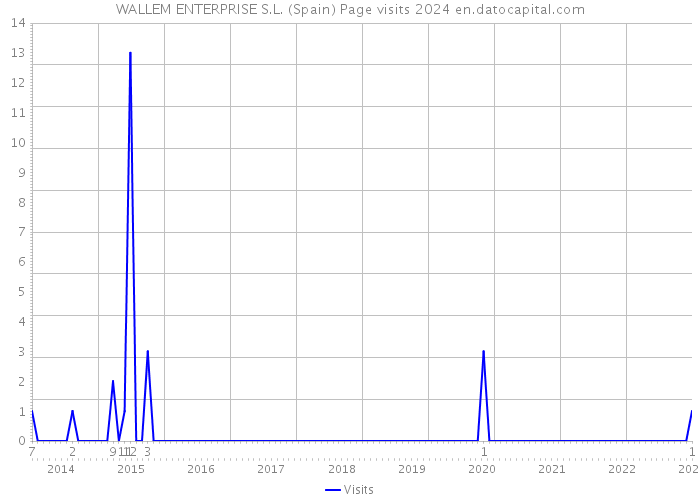 WALLEM ENTERPRISE S.L. (Spain) Page visits 2024 